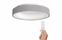 Solight LED stropní světlo kulaté Treviso, 48W, 2880lm, stmívatelné, dálkové ovládání, šedá