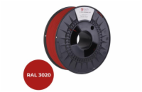 C-TECH Tisková struna (filament) PREMIUM LINE, PLA, dopravní červená, RAL3020, 1,75mm, 1kg