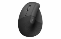 Logitech Lift Vertical Ergonomic Mouse - Grafitová pro LEVÁKY, 400-4000dpi, 6 tlačítek, bluetooth, logitech bolt