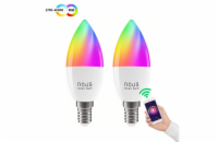 Smart LED žárovka E14 4,5W RGB NOUS P4/2pack WiFi Tuya sada 2ks