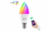 NOUS P4, smart žárovka E14 230V, WiFi, svíčka, 380lm, vícebarevná RGB, kompatibilní s Tuya 91145 Smart LED žárovka E14 4,5W RGB NOUS P4 WiFi Tuya