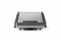 NEDIS kontaktní gril/ výkon 1500 W/ velikost desky 25,4 x 17,8 cm/ hliník/ plast/ černo-stříbrný
