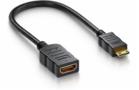 PremiumCord Flexi adaptér HDMI Typ A samice - mini HDMI Typ C samec pro ohebné zapojení