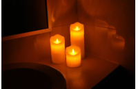 Vosková LED svíčka LTC 12,5cm