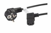 LANBERG CEE 7/7 na IEC 320 C13 POWER CORD 1.8M úhlový RIGHT VDE černý  