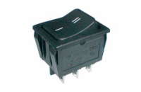 Solarmi Přepínač kolébkový 2pol./6pin ON-ON 250V/15A černý