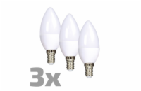 ECOLUX LED žárovka Ecolux 3-pack, svíčka, 6W, E14, 3000K, 450lm, 3ks