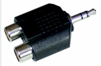 Redukce Audio adaptér, 3,5mm jack konektor stereo - 2 x cinch zdířka  RE29
