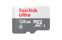 Paměťová karta SanDisk Ultra microSDXC 128 GB 100 MB/s A1 Class 10 UHS-I, s adaptérem SD