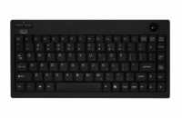 Adesso WKB-3100UB/ bezdrátová klávesnice 2,4GHz/ mini/ trackball/ USB/ černá/ US layout