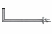 Anténní držák 70cm na stožár s třmenem, trubka 42/2mm, výška 16cm žár.
