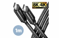 AXAGON BUCM432-CM10AB, NewGEN+ kabel USB-C <-> USB-C, 1m, USB4 Gen 3×2, PD 100W 5A, 8K HD, ALU, oplet, černý