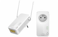 STRONG sada 2 adaptérů Powerline WF 600 DUO FR/ Powerline 600 Mbit/s/ Wi-Fi 300 Mbit/s/ 2x LAN/ bílý