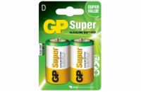 GP baterie Super Alkaline LR20 (D, velké mono) blister, 2 kusy