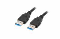 Lanberg CA-USBA-30CU-0005-BK USB-A M / M 3.0, 0.5m, černý LANBERG USB-A M / M 3.0 kabel 0,5m, černý