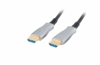 LANBERG Aktivní optický kabel High Speed with Ethernet 2.0, 4K@60Hz, M/M, délka 20m, černý, zlacené konektory