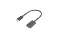LANBERG USB-C(M) 3.1 na USB-A(F) adaptér kabel 15CM černý OTG  
