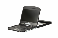 Aten 1U Ultra Short Depth Single Rail WideScreen LCD Console (USB / HDMI) 1920x1080