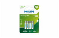 Philips dobíjecí baterie AAA 700mAh, NiMH - 4ks