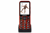 EVOLVEO EasyPhone LT, mobilní telefon pro seniory s nabíjecím stojánkem (červená barva)