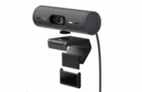 Logitech webkamera BRIO 500, Full HD, 4x zoom,RightLight 4 s HDR, grafitová,USB-C