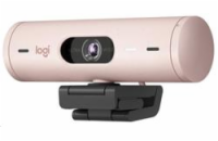 Logitech webkamera BRIO 500, Full HD, 4x zoom,RightLight 4 s HDR, růžová ,USB-C