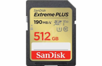 SanDisk SDXC karta 512GB Extreme PLUS (R 190 MB/s  W130 MB/s Class 10, UHS-I U3 V30)