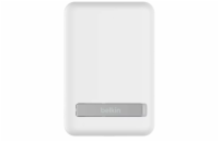 Belkin BOOST CHARGE™ Magnetická Bezdrátová PowerBanka (MagSafe) se stojánkem, 5000mAh, bílá