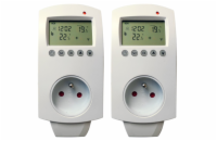 XTENDLAN TZA02 Tuya set 2x chytrá termostatická zásuvka 16A, časovač