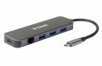 D-Link DUB-2334 USB-C Hub with Gigabit Ethernet and 3x USB3.0