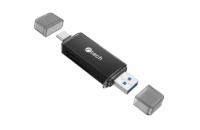 C-TECH čtečka karet UCR-02-AL, USB 3.0 TYPE A/ TYPE C, SD/micro SD