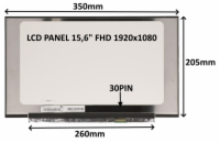 LCD PANEL 15,6" FHD 1920x1080 30PIN MATNÝ IPS / BEZ ÚCHYTŮ 77030215 LCD PANEL 15,6" FHD 1920x1080 30PIN MATNÝ IPS / BEZ ÚCHYTŮ