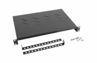 LANBERG 19" FIXED SHELF 1U/483X300MM MAX LOAD CAPACITY UP TO 25KG BLACK  