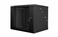 LANBERG RACK CABINET 19” DOUBLE-SECTION WALL-MOUNT 9U/600X600 (FLAT PACK) BLACK  