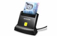 AXAGON CRE-SM4N, USB-A StandReader čtečka kontaktních karet Smart card (eObčanka), kabel 1.3m