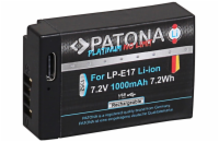 PATONA baterie pro foto Canon LP-E17 1000mAh Li-Ion Platinum USB-C nabíjení