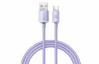 Baseus CAJY000405 Crystal Shine Series Datový Kabel USB - USB-C 100W 1,2m Purple