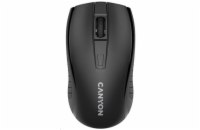 Canyon CNE-CMSW07B CANYON myš optická bezdrátová MW-7, nastavitelné rozlišení 800/1200/1600 dpi, 4 tl, USB dongle, 1xAA, černá