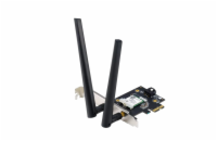 ASUS PCE-AXE5400, WiFi 6E PCI-E adaptér se 2 externími anténami. Podpora pásma 6 GHz, 160 MHz, Bluetooth 5.2