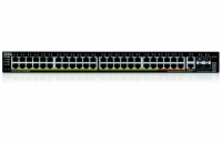 Zyxel XGS2220-54HP Zyxel XGS2220-54HP, L3 Access Switch, 600W PoE, 40xPoE+/10xPoE++, 48x1G RJ45 2x10mG RJ45, 4x10G SFP+ Uplink, incl. 1 yr