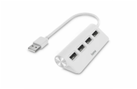 HAMA USB HUB/ 4 porty/ USB 2.0/ 480 Mbit/s/ bílý