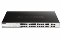 D-Link DGS-1210-24P D-Link DGS-1210-24P 28-port Smart PoE Switch, 24x GbE PoE+, 4x RJ45/SFP, PoE 193W