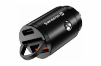 Swissten CL adaptér Power Delivery USB-C + Super Charge 3.0 30W nano černý