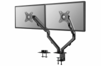 Neomounts FPMA-D650DBLACK/Držák displeje/na stůl/17-27"/svorka+průchodka/VESA 100X100/nosn.2x7kg/2 displeje/černý