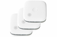 NEDIS Wi-Fi chytrý detektor kouře/ napájení z baterie/ hlasitost 85 dB/ výdrž snímače 10 let/ Android & iOS/ 3pack/ bílý