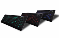 AMEI Keyboard AM-K3001G Professional Letter Green Illuminated Keyboard (CZ layout)