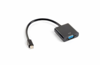 LANBERG adaptér mini DisplayPort 1.2 na VGA, M/F, kabel 20cm, černý