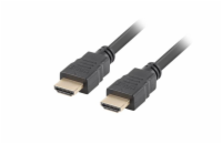 LANBERG High Speed HDMI 1.4 + Ethernet kabel, 4K@30Hz, CCS, M/M, délka 1m, černý, zlacené konektory