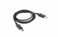 LANBERG připojovací kabel DisplayPort 1.2 M/M, 4K@60Hz, délka 1,8m, černý, se západkou, zlacené konektory