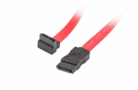 LANBERG SATA III datový kabel (6GB/S) F / F 50cm, úhlový, červený